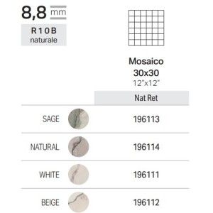 BOLGHERI STONE 30x30 MOSAIQUE White NATUREL SQ  - LA FABBRICA AVA 196111 LA FABBRICA AVA - 1