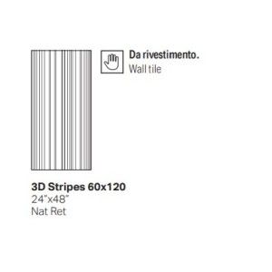 NOBLE STONE 60x120  White 3D STRIPES NATUREL SQ  - LA FABBRICA AVA 199031 LA FABBRICA AVA - 1