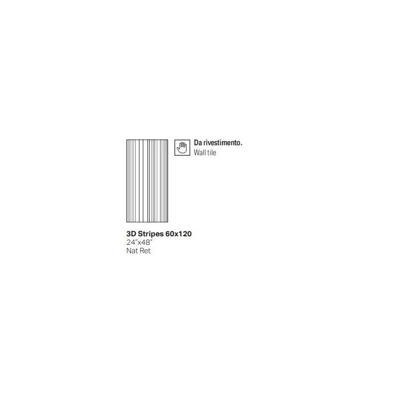 NOBLE STONE 60x120  White 3D STRIPES NATURAL SQ  - LA FABBRICA AVA 199031 LA FABBRICA AVA - 1