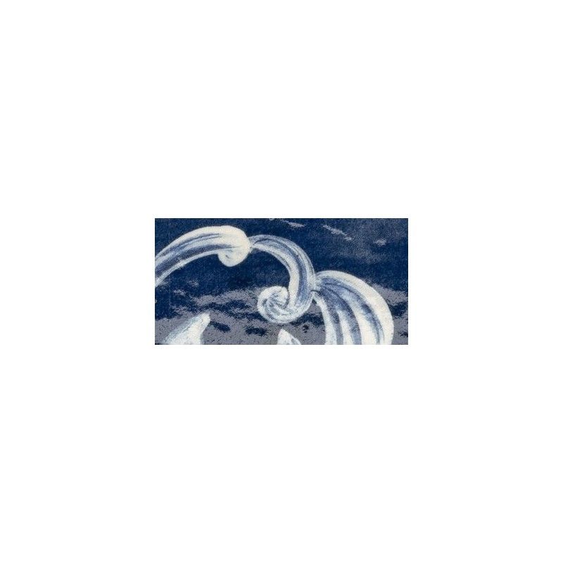 MINIATURE FREGIO BLU MAIOLICA 6x24 - CERAMICHE MARCA CORONA J368 CERAMICHE MARCA CORONA  - 1