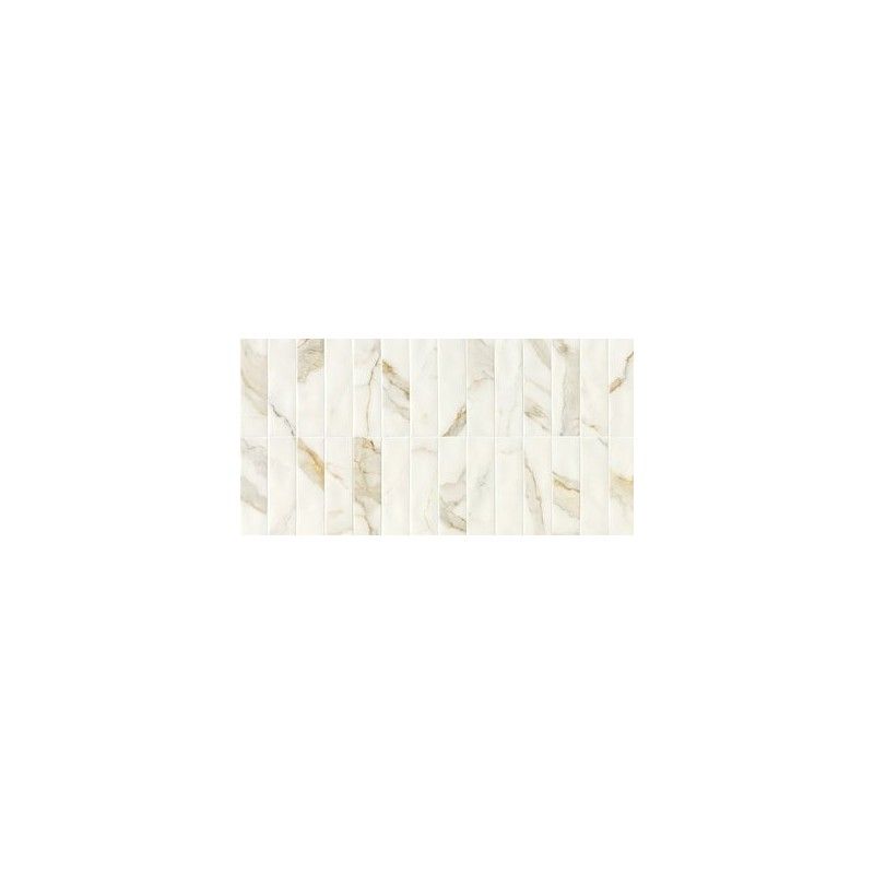 MINIATURE SCULTOREA CALACATTA ORO FINO VELVET 6x24 - CERAMICHE MARCA CORONA J476 CERAMICHE MARCA CORONA  - 1