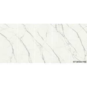 SCULTOREA STATUARIO VENA ARGENTO KIT REFLEX  120x278 SQ - CERAMICHE MARCA CORONA J488 CERAMICHE MARCA CORONA  - 1