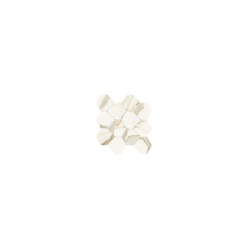 SCULTOREA CALACATTA ORO MOSAIK ROMBO REFLEX  44,2x35,6 - CERAMICHE MARCA CORONA J562 CERAMICHE MARCA CORONA  - 1