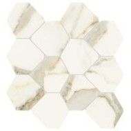 SCULTOREA CALACATTA ORO MOSAIK ROMBO REFLEX  44,2x35,6 - CERAMICHE MARCA CORONA J562 CERAMICHE MARCA CORONA  - 1