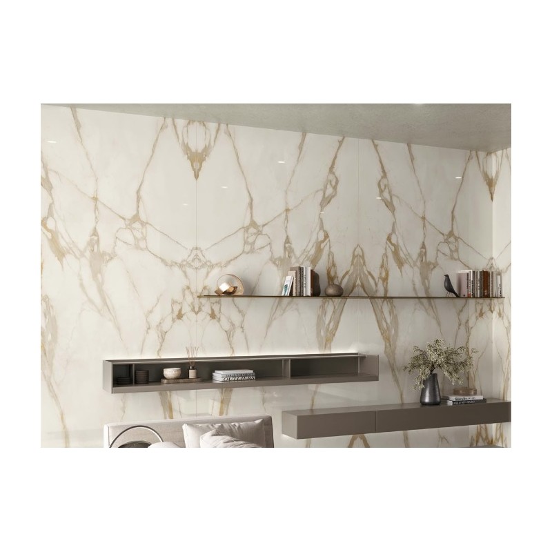 ATLAS PLAN CALACATTA GOLD BOOKMATCH RODEE 160X320  6MM SQ  - ATLAS PLAN AKE7 ATLAS PLAN - 1