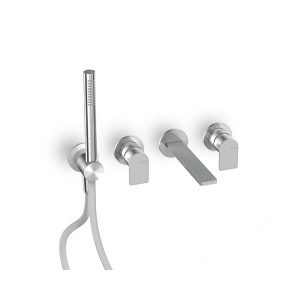 Q316 Eingebauter Badewannenmischer mit 230-mm-Düse – 2 Mischer – komplett – ohne Flex – Wasserhähne Zazzeri 3400 J401 A00  - 1