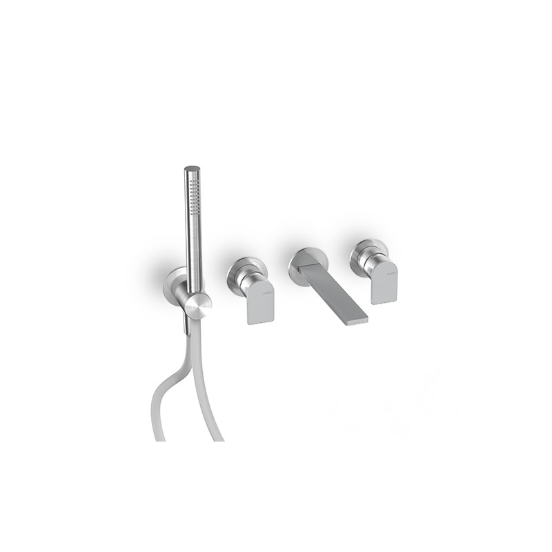 Q316 Eingebauter Badewannenmischer mit 230-mm-Düse – 2 Mischer – komplett – ohne Flex – Wasserhähne Zazzeri 3400 J401 A00  - 1