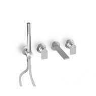 Q316 Eingebauter Badewannenmischer mit 230-mm-Düse – 2 Mischer – komplett – ohne Flex – Wasserhähne Zazzeri 3400 J401 A00  - 1