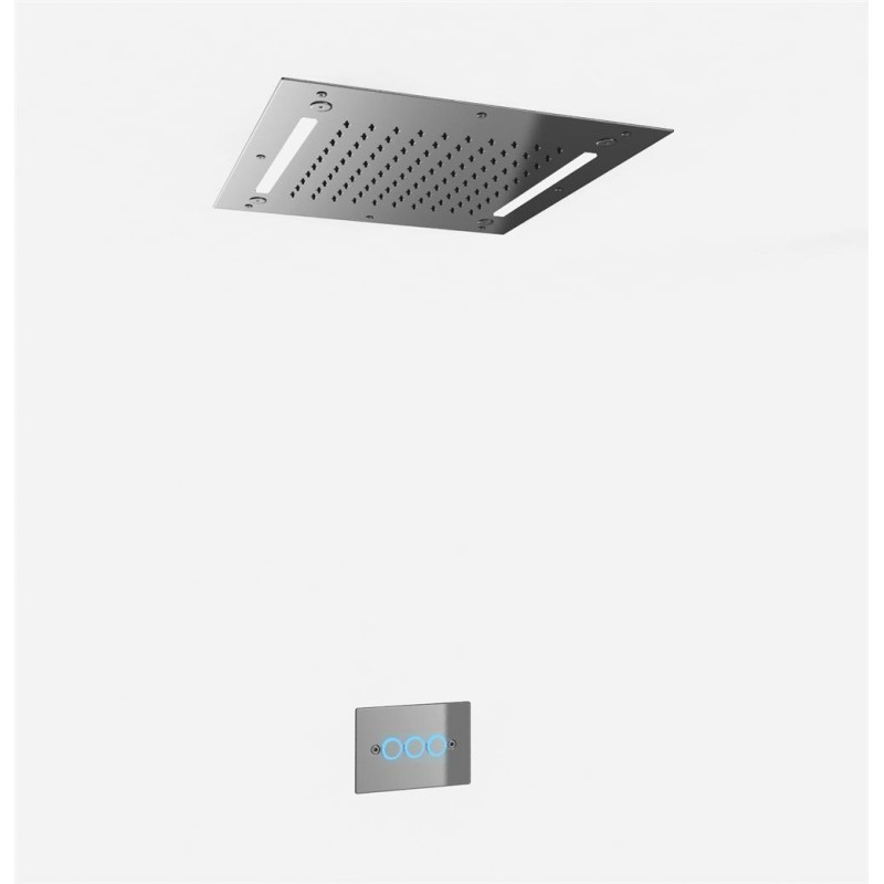 Shirò Skyrain Deckeneinbauduschkopf mit Regen und LED - Rubinetteria Zazzeri 1101 SO03 A00  - 1