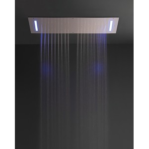 Shirò Skyrain Deckenduschkopf mit Regen und RGB-LED 700 x 400 mm – Rubinetteria Zazzeri 1101 SO12 A00  - 1