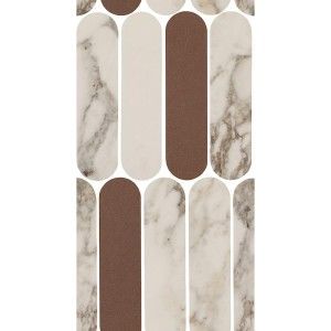 CHARM EXPERIENCE CALACATTA PINK/FIAMMA MOSAIQUE OVALI LAPPE 19,5X37 - ITALGRANITI CH01MOVLX ITALGRANITI GROUP - 1