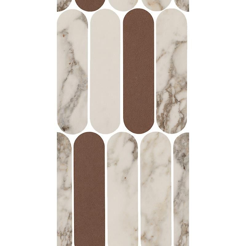 CHARM EXPERIENCE CALACATTA PINK/FIAMMA MOSAIK OVALI GELAEPPT  19,5X37 - ITALGRANITI CH01MOVLX ITALGRANITI GROUP - 1
