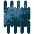 GLIM BLU NAVY CURVE MOSAIK 29X29,5 GLOSSY - FAP CERAMICHE fRNT FAP CERAMICHE - 1