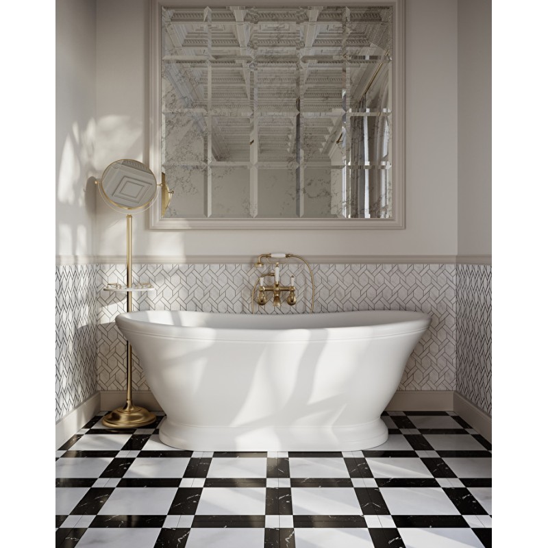 Aurora Vasca in bianco white tec plus 171LxH70,5xD87 DEVON&DEVON - 1