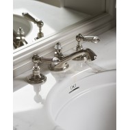 Diamond 3-Loch-Waschtischmischer mit Ablaufgarnitur – Poliertes Nickel DEVON&DEVON - 1