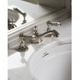 Diamond 3-Loch-Waschtischmischer mit Ablaufgarnitur – Poliertes Nickel DEVON&DEVON - 1