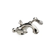 Diamond Einloch-Waschtischmischer mit Ablaufgarnitur – Poliertes Nickel DEVON&DEVON - 1