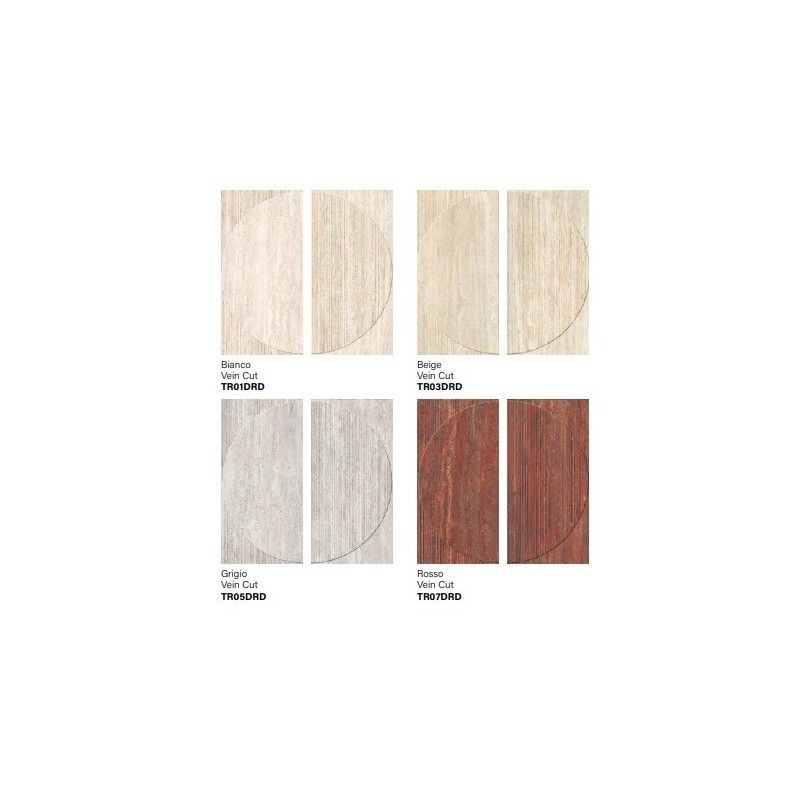 TRAVERTINI BEIGE VEIN CUT DECORATION RADIO 3D 120X120 - ITALGRANITI GROUP TR03DRD ITALGRANITI GROUP - 1