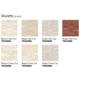 TRAVERTINI ROSSO VEIN CUT MURETTO 9MM  30X30 - ITALGRANITI GROUP TR07MB9 ITALGRANITI GROUP - 1