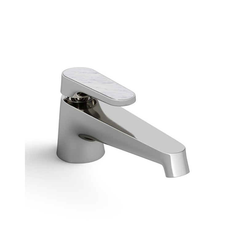 Twenties single-lever basin mixer - Chrome White Carrara