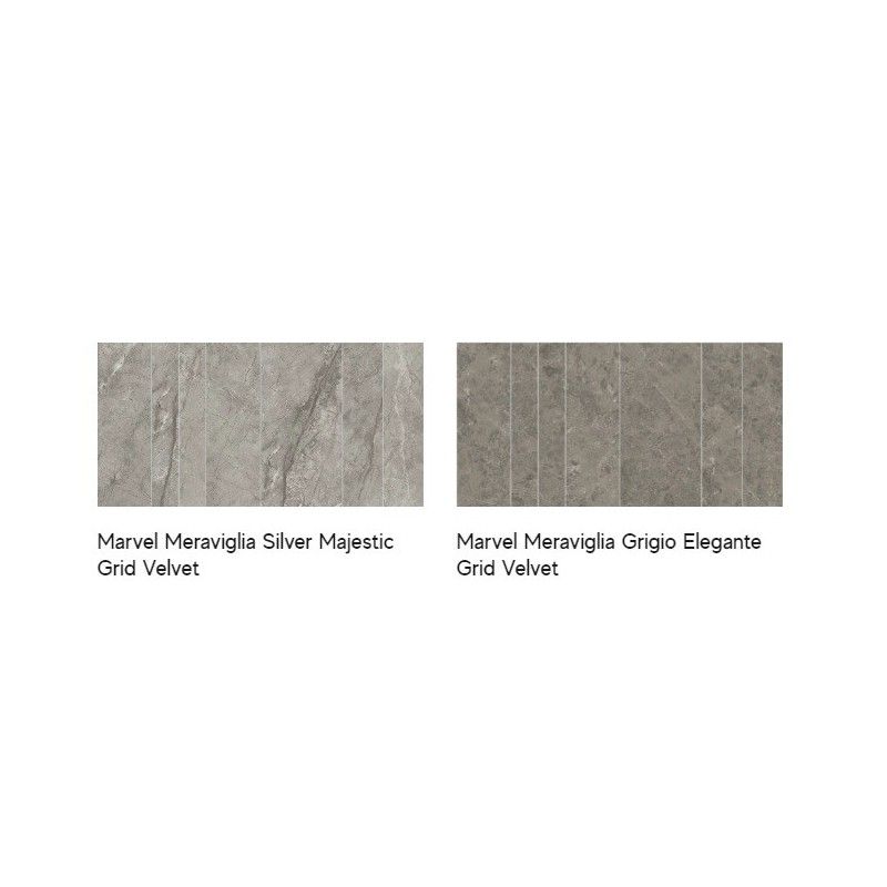 Marvel Meraviglia Silver Majestic 59,5X118,2 Grid Velvet CERAMICHE ATLAS CONCORDE - 1