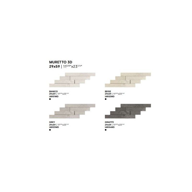 ARDESIA GREY BRICK 3D 29X59 - IMPRONTA IAR03MD IMPRONTA - 1