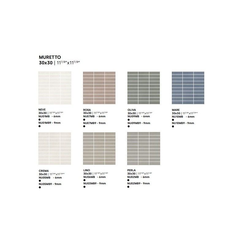 DECORA PERLA MURETTO 9MM 30X30 - IMPRONTA NU02MB9 IMPRONTA - 1