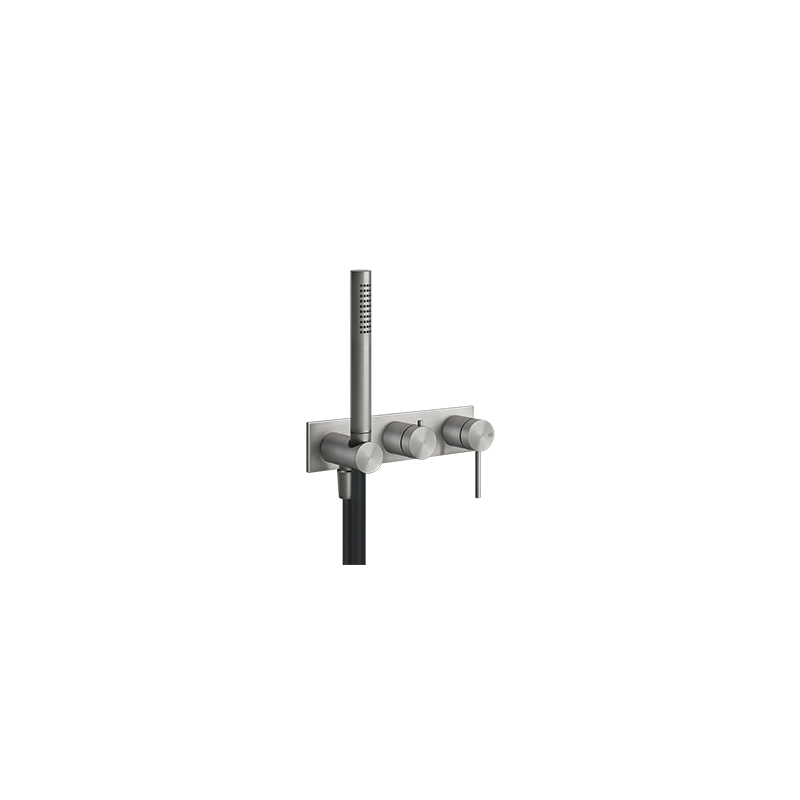 SHOWER316 External part 2-way wall-mounted shower mixer with diverter, water connection and GESSI hand shower support GESSI SPA 