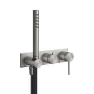 SHOWER316 External part 2-way wall-mounted shower mixer with diverter, water connection and GESSI hand shower support GESSI SPA 