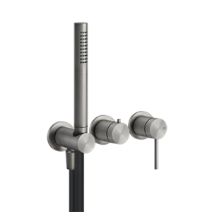 SHOWER316 Außenteil 2-Wege-Wandbatterie mit Umstellung, Wasseranschluss und GESSI-Handbrausehalter GESSI SPA  - 2