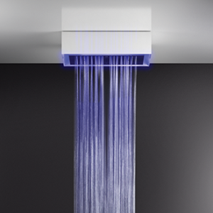 AFILO Système de chromothérapie multifonction plafond / faux plafond 300x500 avec fonctions pluie / cascade / brumisateur GESSI 