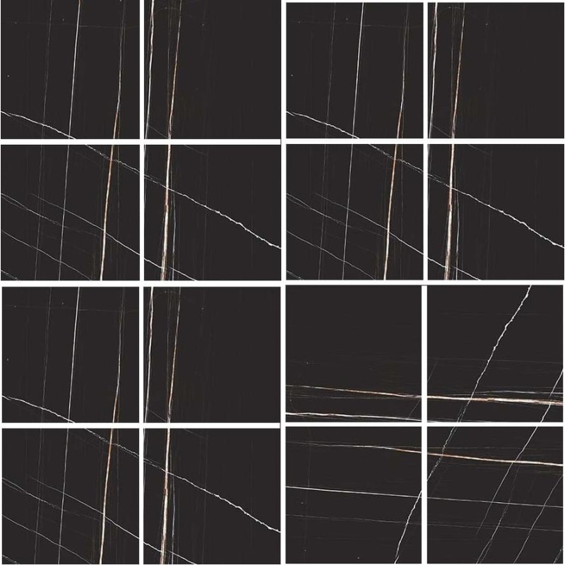 STONES&MORE 2.0  SAHARA NOIR GLOSSY 6MM MOSAICO 7,5X7,5 - CREATIVE DESIGN FLORIM 752808 FLORIM CREATIVE DESIGN - 1