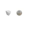 FUSION RIMLESS mounted WC with integrated bidet 355x485 HATRIA HATRIA - 1