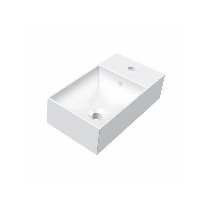 BAHIA 13 Handwaschbecken 45X25 Einloch mit Überlauf Weiß HATRIA HATRIA - 1