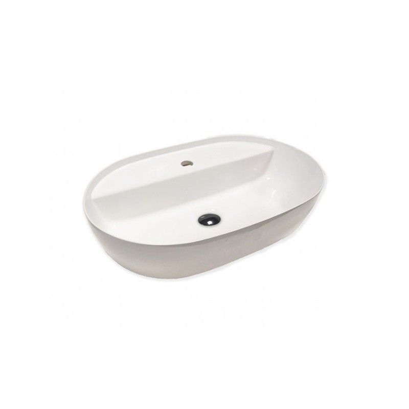 HAPPY HOUR SLIM Countertop washbasin 12:00 MF S single hole without overflow 57X38 HATRIA HATRIA - 3