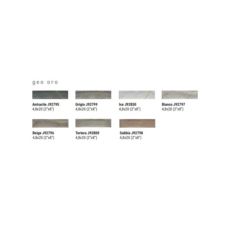 CRUDA BIANCO MOSAIQUE GEO ORO 4,8x20 - CERAMICA RONDINE J92797 CERAMICA RONDINE - 1