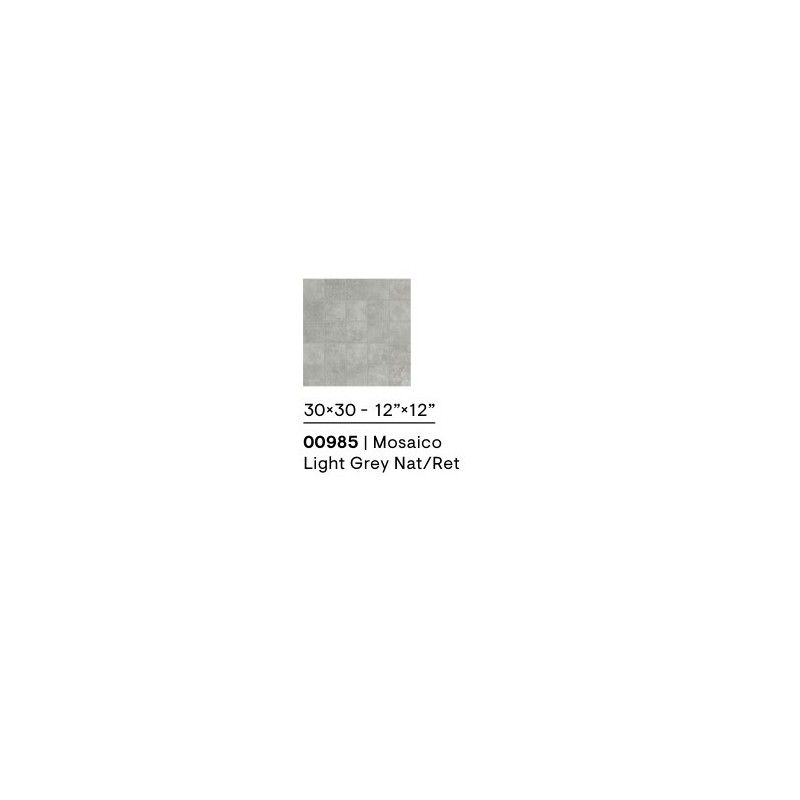 CONCRETE MOSAIC LIGHT GREY NATURAL SQ 30X30 - CERAMICHE PIEMME 00985 PIEMME CERAMICHE - 1