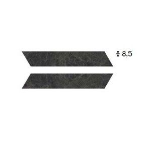LIMESTONE CHEVRON BELGIUM BLACK NATUREL SQ 10X53 - CERAMICHE PIEMME 05553 PIEMME CERAMICHE - 1