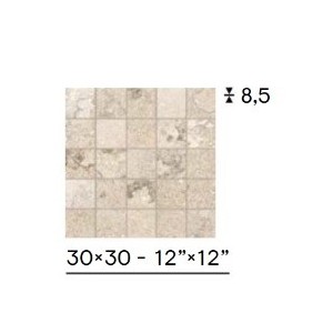 LIMESTONE FRENCH BEIGE MOSAIQUE MIX BRILLANT 30X30 NATUREL - CERAMICHE PIEMME 05587 PIEMME CERAMICHE - 1