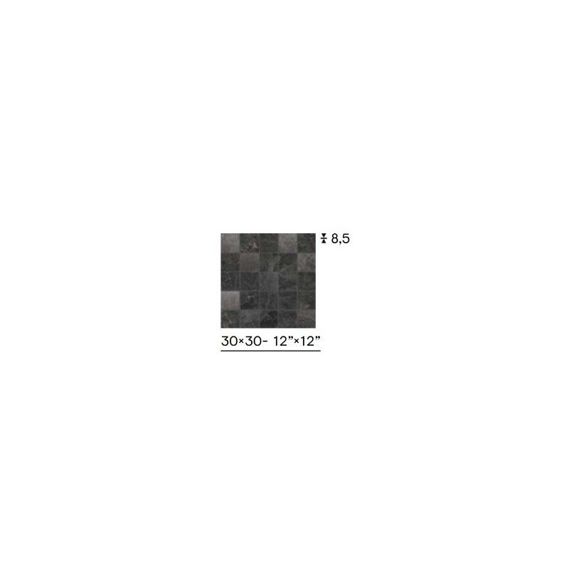 LIMESTONE BELGIUM BLACK MOSAIC MIX POLISHED 30X30 NATURAL - CERAMICHE PIEMME 05589 PIEMME CERAMICHE - 1