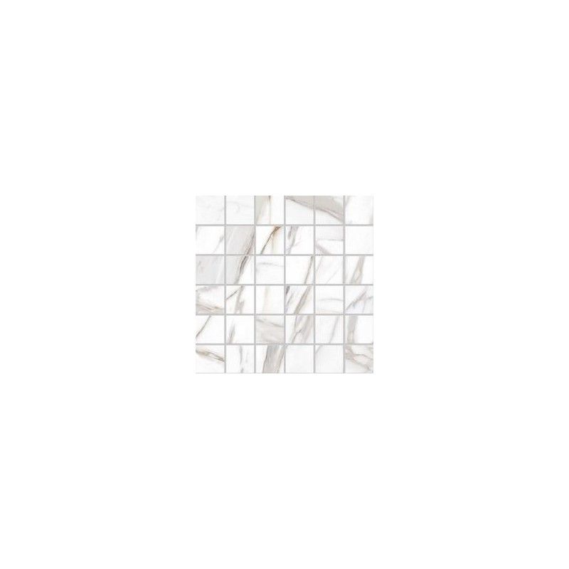 TELE DI MARMO RELOADED  30X30  MOSAICO 5X5 CALACATTA GOLD CANOVA FULL LAPPATO - EMILCERAMICA  E0QE EMILCERAMICA - 1