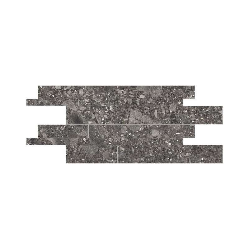 LOMBARDA MOSAIQUE LISTELLI 30X60 SFALSATI NERO NATUREL - ERGON EMILGROUP EDHA ERGON EMILGROUP - 1