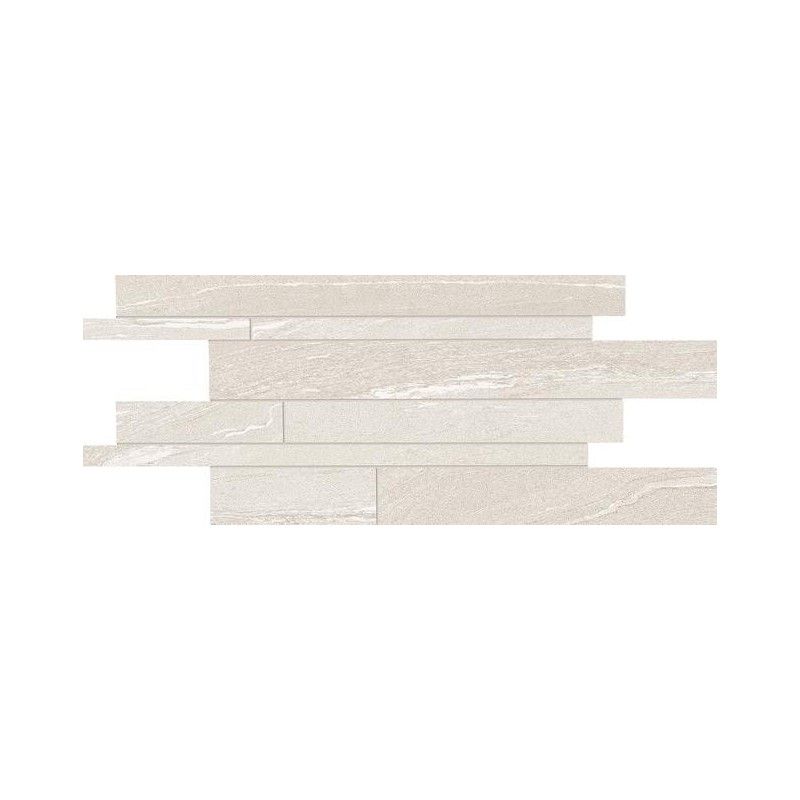 STONE TALK 30X60 MOSAIC LISTELLI M63G90R WHITE MARTELLATA SQ - ERGON EMILGROUP EDQP ERGON EMILGROUP - 1