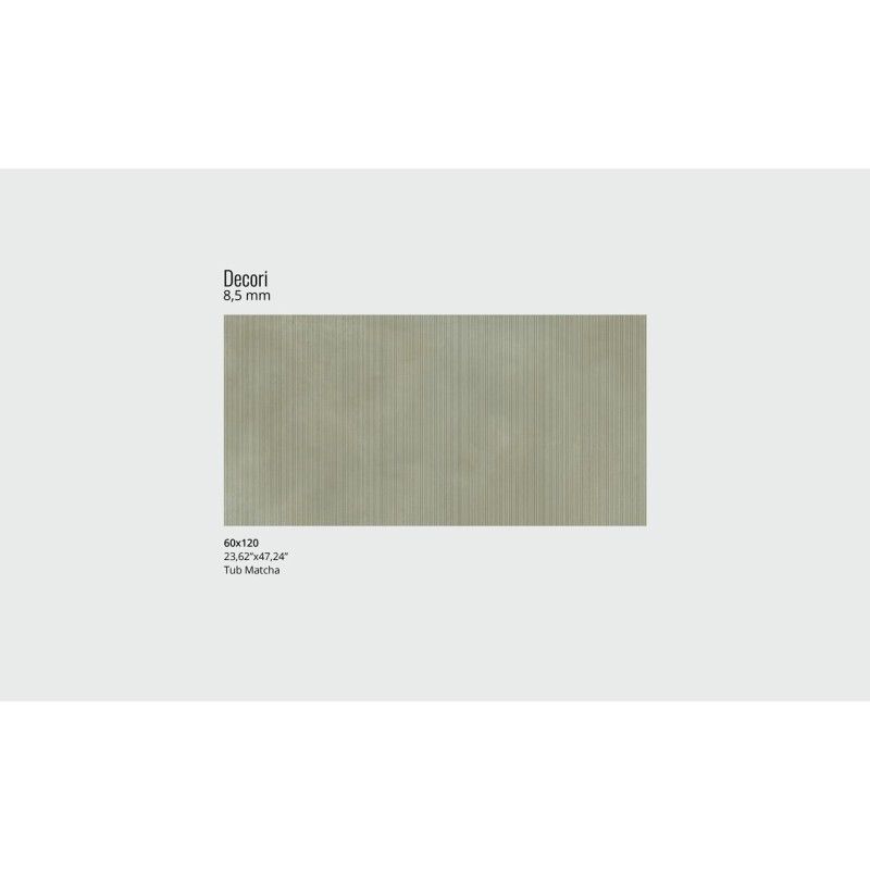Homescape Dekor TUB MATCHA 60X120 cm 8,5 mm - CERAMICA FONDOVALLE HOM095 CERAMICA FONDOVALLE - 1