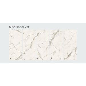 Infinito 2.0 CALACATTA LIGHT HONED 120X278 cm 6,5 mm  - CERAMICA FONDOVALLE INF1280 CERAMICA FONDOVALLE - 1