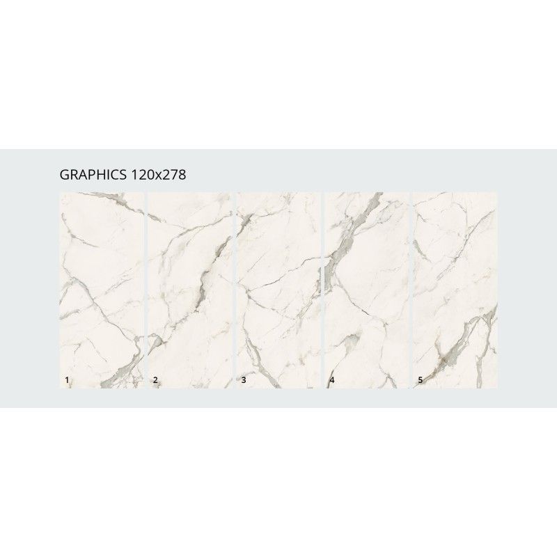 Infinito 2.0 CALACATTA LIGHT HONED 120X278 cm 6,5 mm  - CERAMICA FONDOVALLE INF1280 CERAMICA FONDOVALLE - 1