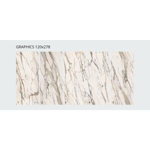 Infinito 2.0 CALACATTA GOLD NATURAL 120X278 cm 6,5 mm  - CERAMICA FONDOVALLE INF1917 CERAMICA FONDOVALLE - 1
