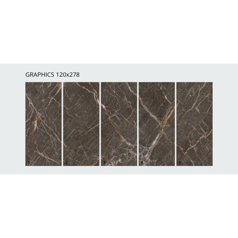 Infinito 2.0 OMBRA DI CARAVAGGIO GLOSSY 120X278 cm 6,5 mm  - CERAMICA FONDOVALLE INF1141 CERAMICA FONDOVALLE - 1
