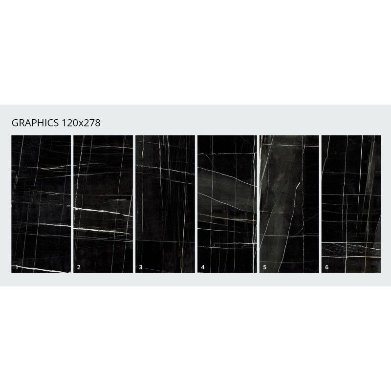 Infinito 2.0 SAHARA NOIR GLOSSY 120X278 cm 6,5 mm  - CERAMICA FONDOVALLE INF1133 CERAMICA FONDOVALLE - 1