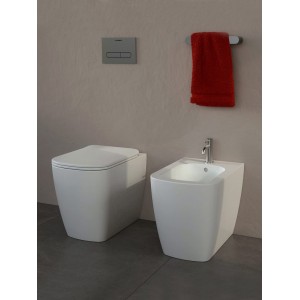 BIDET MONO TROU DOS AU MUR BLANC - Ceramica Flaminia PY217 CERAMICA FLAMINIA - 2